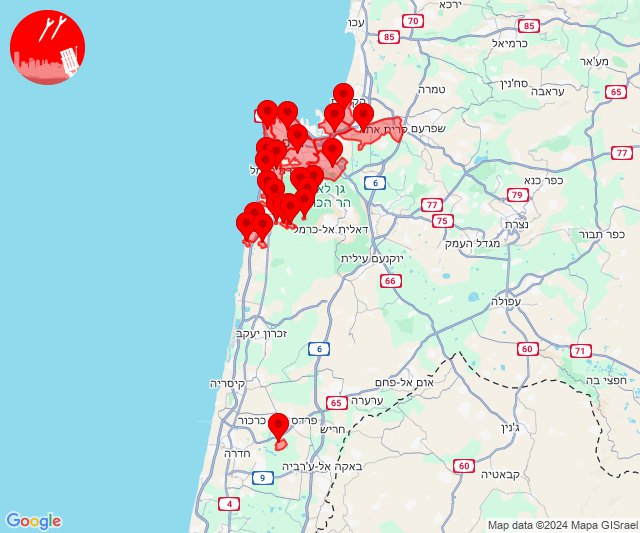 Se dispararon cohetes hacia la zona de Haifa.