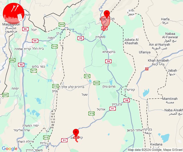 Alertes aux roquettes à Majdal Shams et Kidmat Tzvi