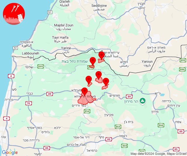 Foguetes foram disparados em direção à área de Maalot Tarshina