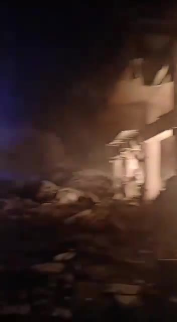 A circulating video of one of the raids that targeted the town of Qana