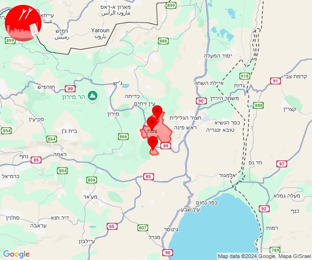 Safed'e doğru roketler atıldı