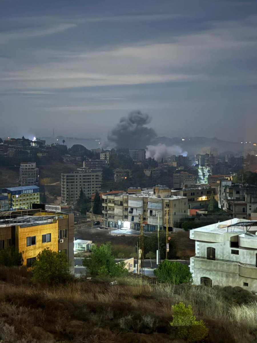 Israeli warplanes targeted the city of Nabatieh after the warning