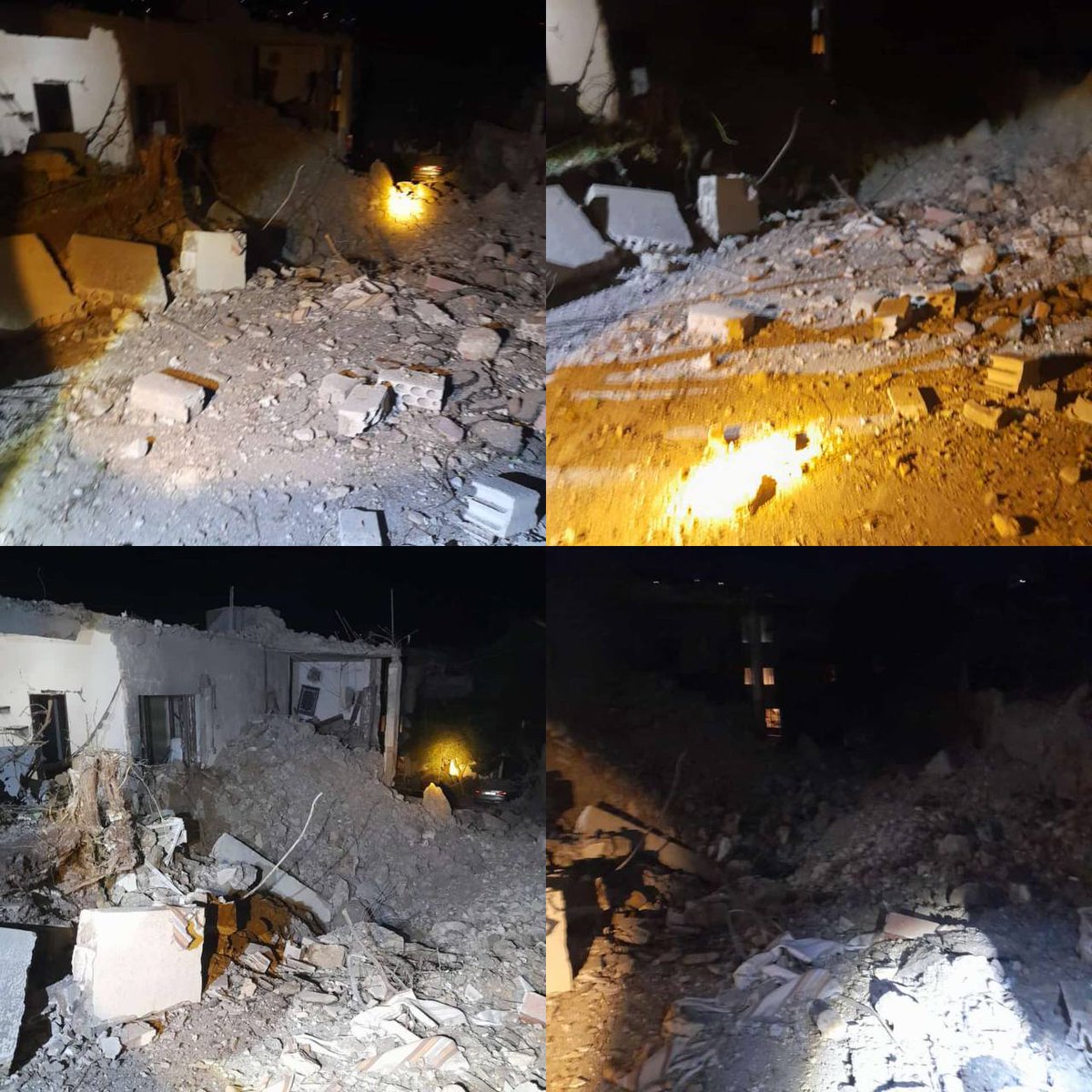 Information about the destruction of 3 houses in Burj Rahal