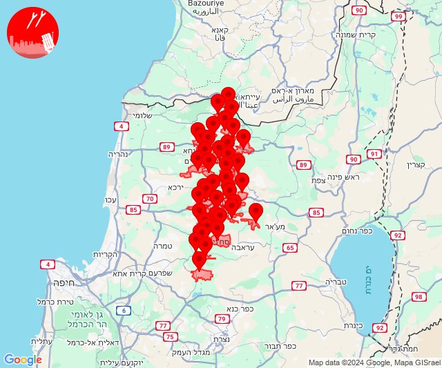 Enorme raketaanval richting Karmiel