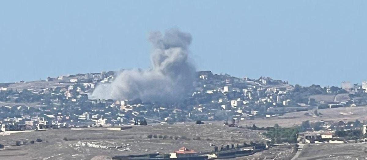 A raid targeted the town of Kafr Tibnit