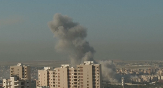 A third raid on the southern suburb of Beirut between Hadath and Amrousieh - Choueifat