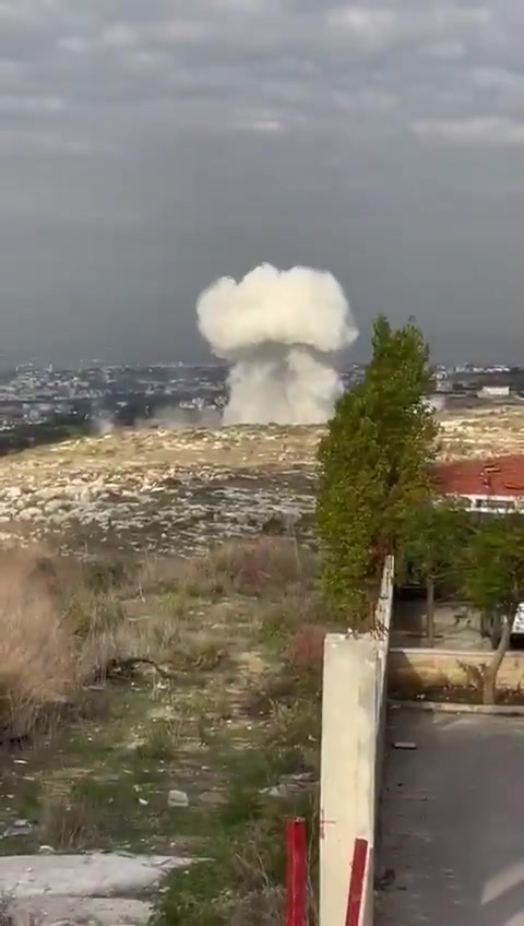 There is no raid on Al-Bissariya, and the sound heard a short while ago is the specialists detonating a missile from the remnants of the war in the town of Al-Bissariya