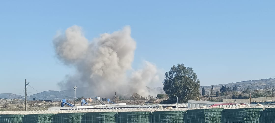 הפצצות ישראליות בעיירה דאהרה שבדרום לבנון