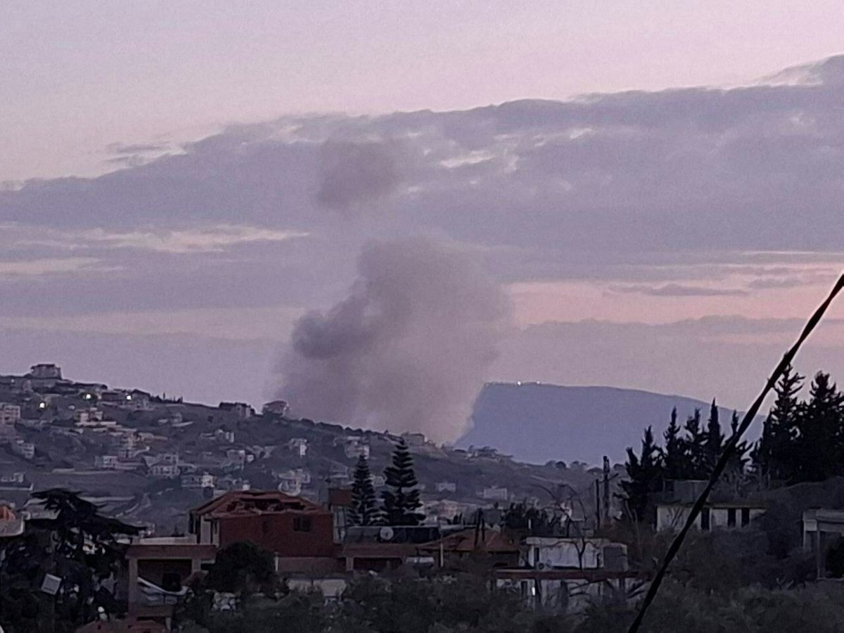 The Israeli army carried out a bombing in the town of Yaron a short while ago.