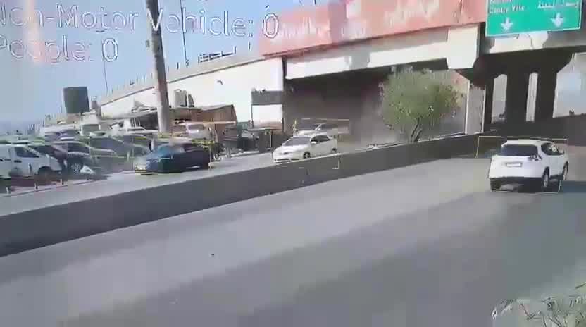 A surveillance camera documents the moment an Israeli drone launched a raid on a car in Khaldeh.