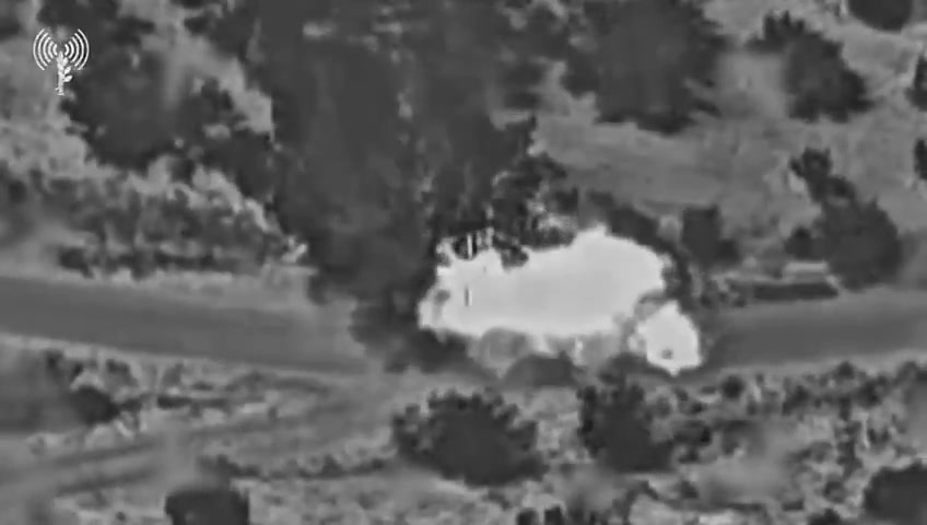 The Israeli army releases footage of airstrikes on sites in Lebanon's Bekaa Valley.