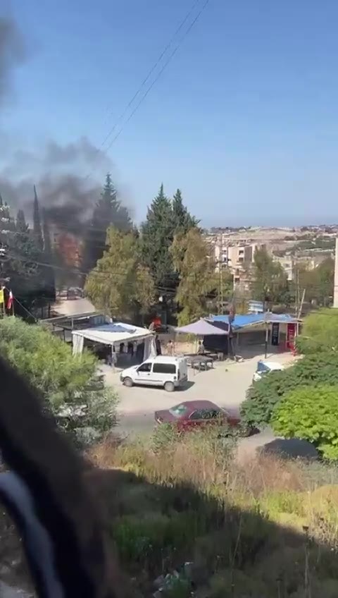 Scenes from the Israeli raid that targeted a car in the town of Toul-Kafour.