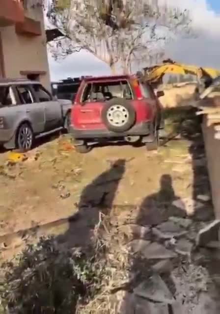 The aftermath of the Israeli raids that targeted Deir Sarian last night in southern Lebanon.