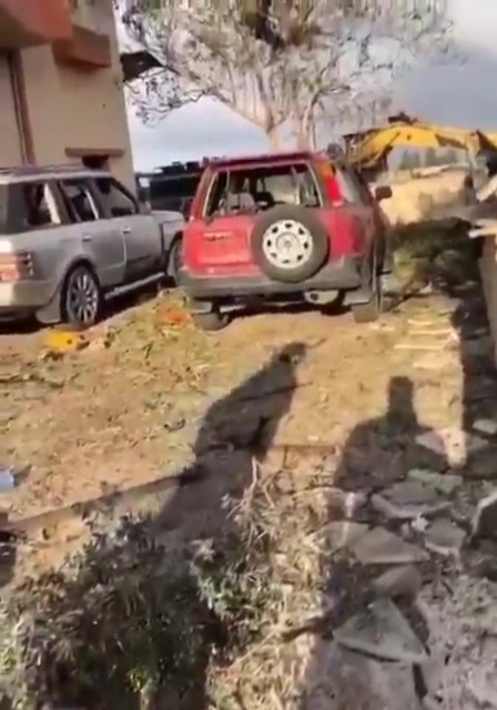 The aftermath of the Israeli raids that targeted Deir Sarian last night in southern Lebanon.