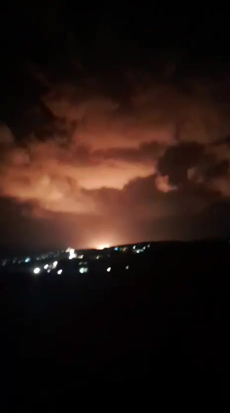 Scenes from a series of raids targeting the Adloun-Ansariyah areas