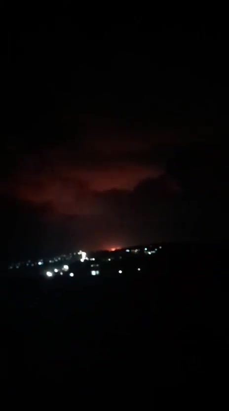 Scenes from a series of raids targeting the Adloun-Ansariyah areas