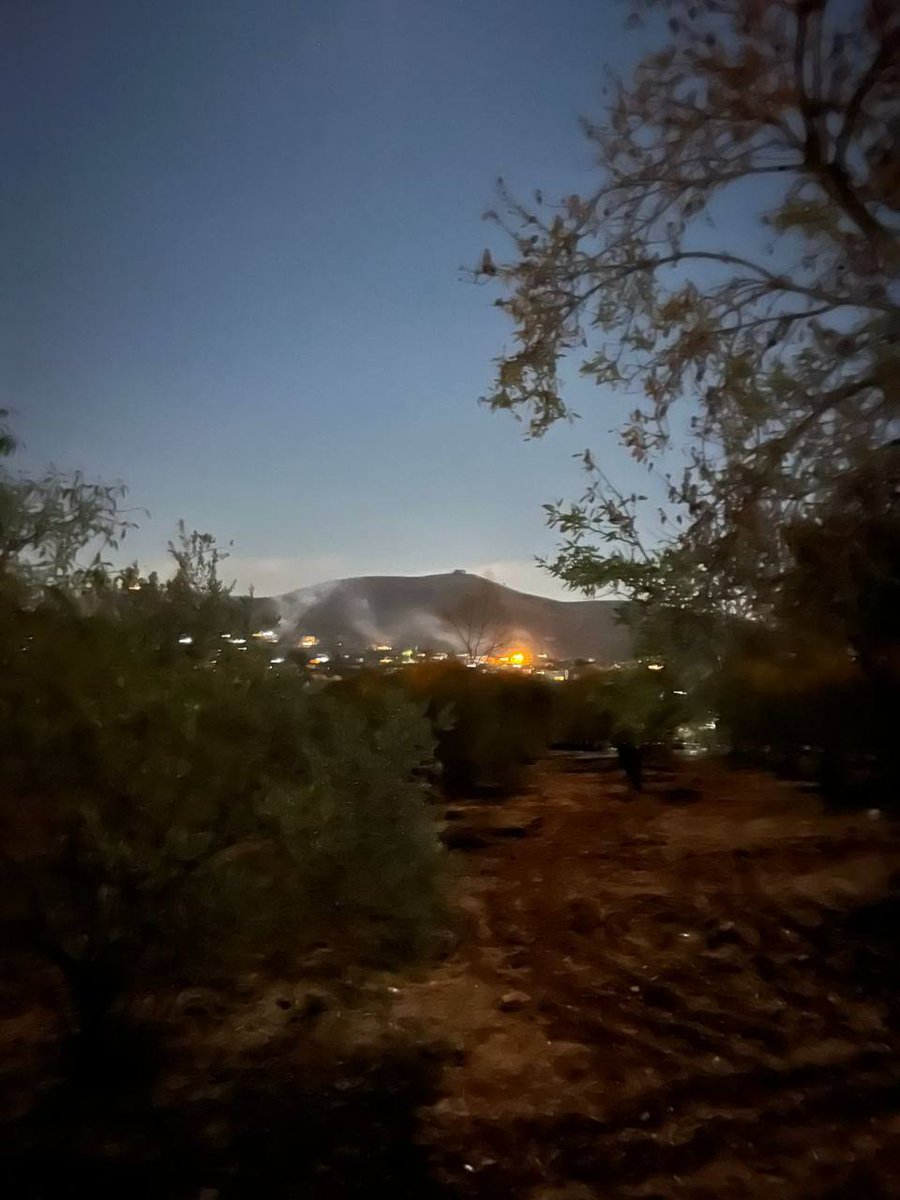 An Israeli bombing in the Khanouk area on the outskirts of the town of Aitaroun