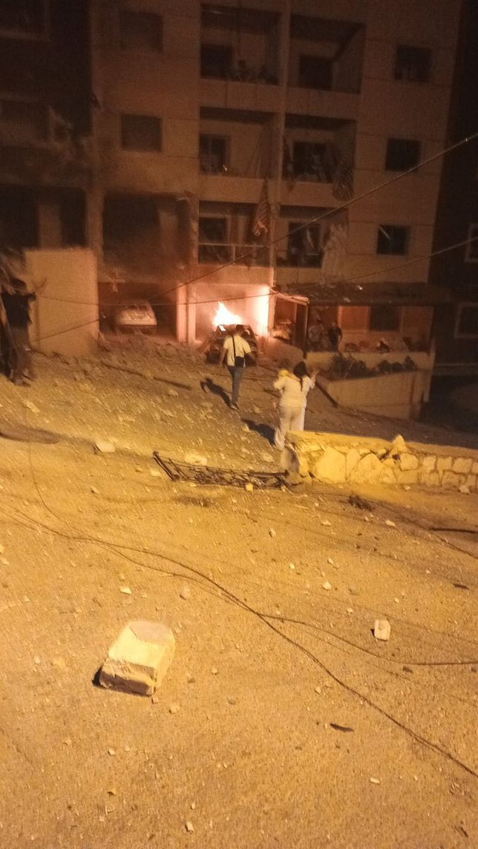 An Israeli raid targeted a building on the outskirts of Nabatieh, near Zebdine.