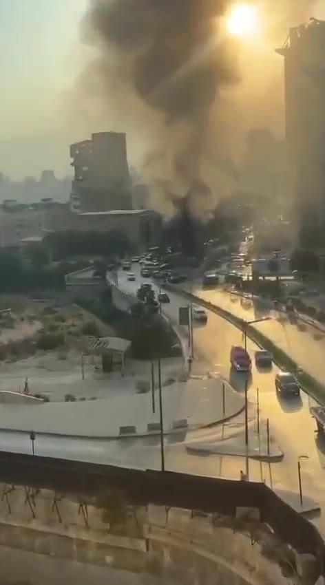 Retired military personnel staged a protest in downtown Beirut, blocking roads with burning tires in Saifi.