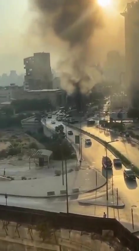 Retired military personnel staged a protest in downtown Beirut, blocking roads with burning tires in Saifi.