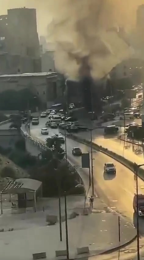 Retired military personnel staged a protest in downtown Beirut, blocking roads with burning tires in Saifi.