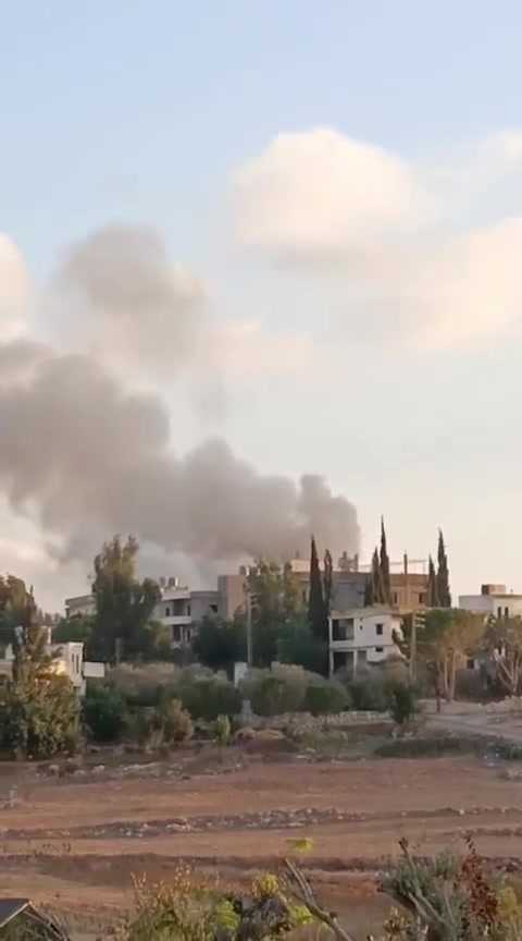 Scenes from the raid that targeted Kafr Tibnit