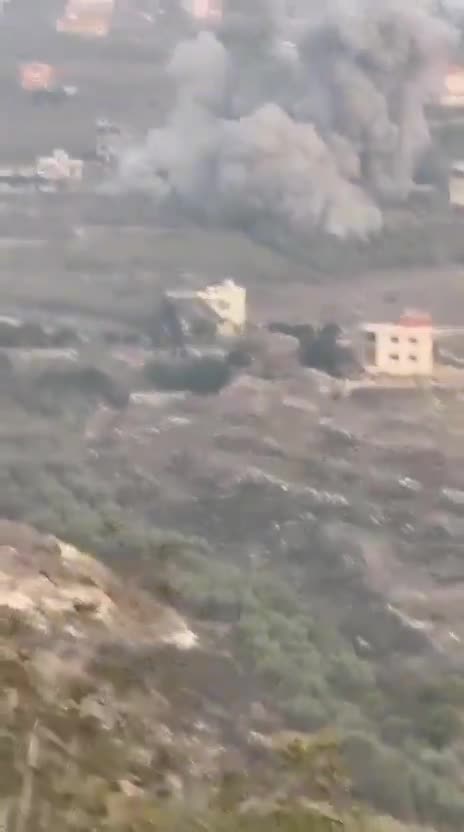 Scenes from the raid that targeted Aita al-Jabal