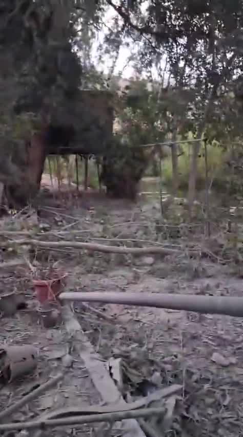 This is what the scene looks like in Tayr Falsay after the Israeli raids that targeted the town at night.