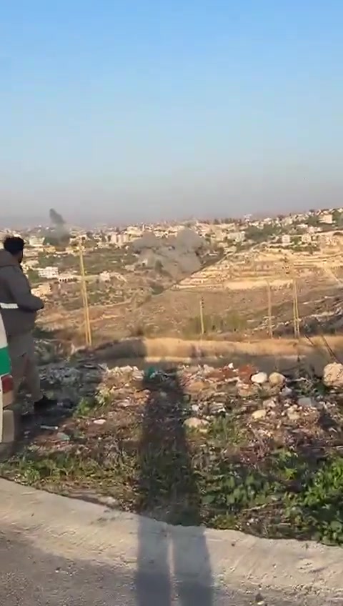 New footage documents the moments when the town of Shuhur was targeted by a violent Israeli airstrike.