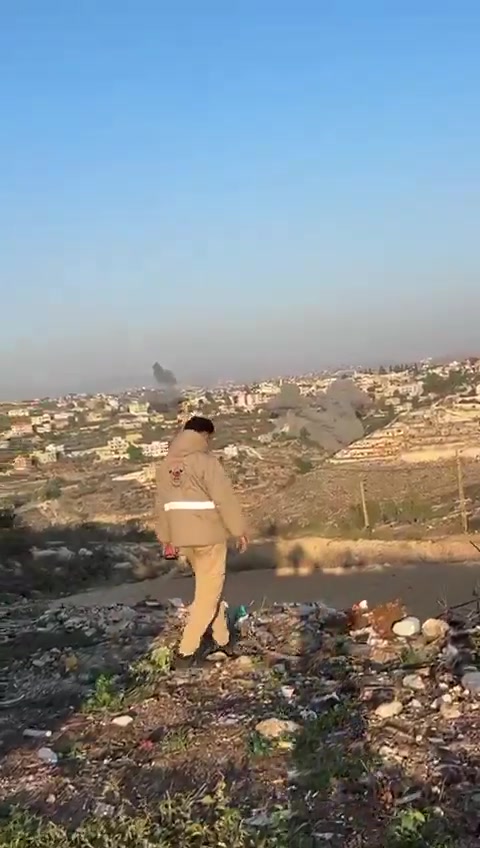 New footage documents the moments when the town of Shuhur was targeted by a violent Israeli airstrike.