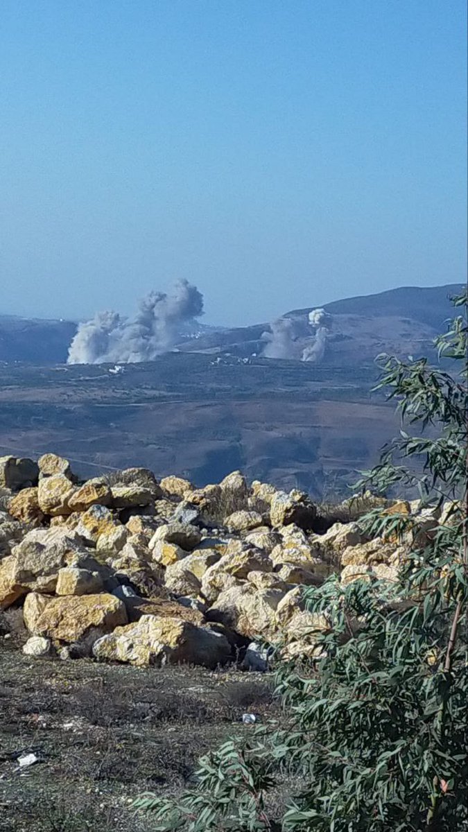 A series of intense air raids targeted Jarmaq and Mahmoudiya in southern Lebanon.