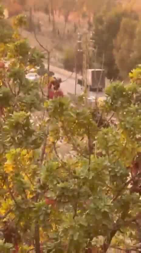 The airstrike  targeted the Jadra-Siblin road in the Iqlim al-Kharroub region.