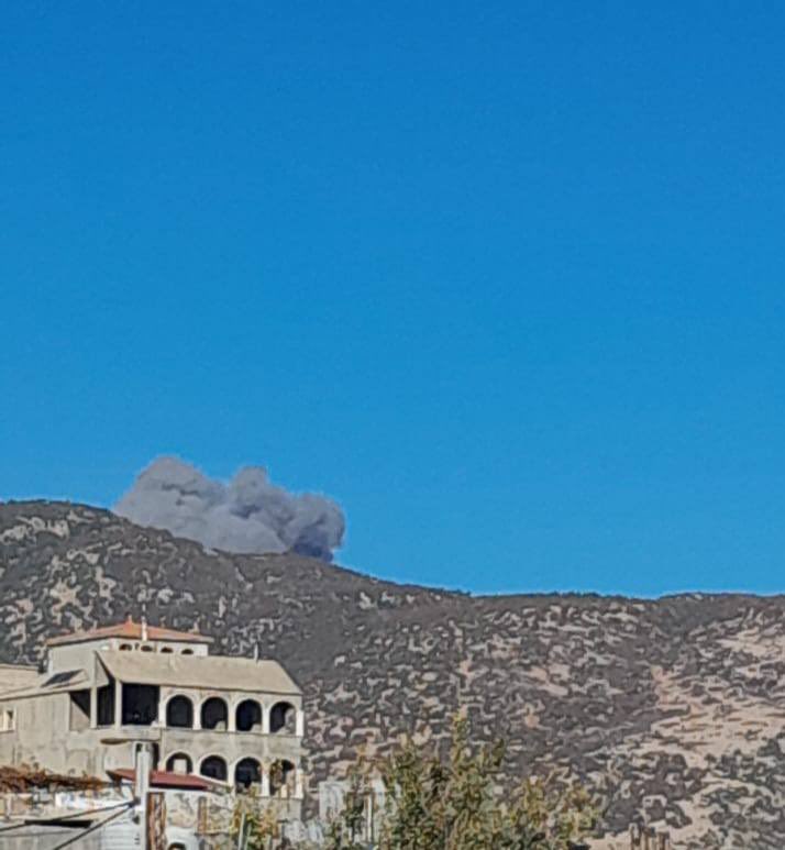 A series of Israeli airstrikes targeted the heights of Mount Rihan, the Hermel highlands, and the Taraya highlands.