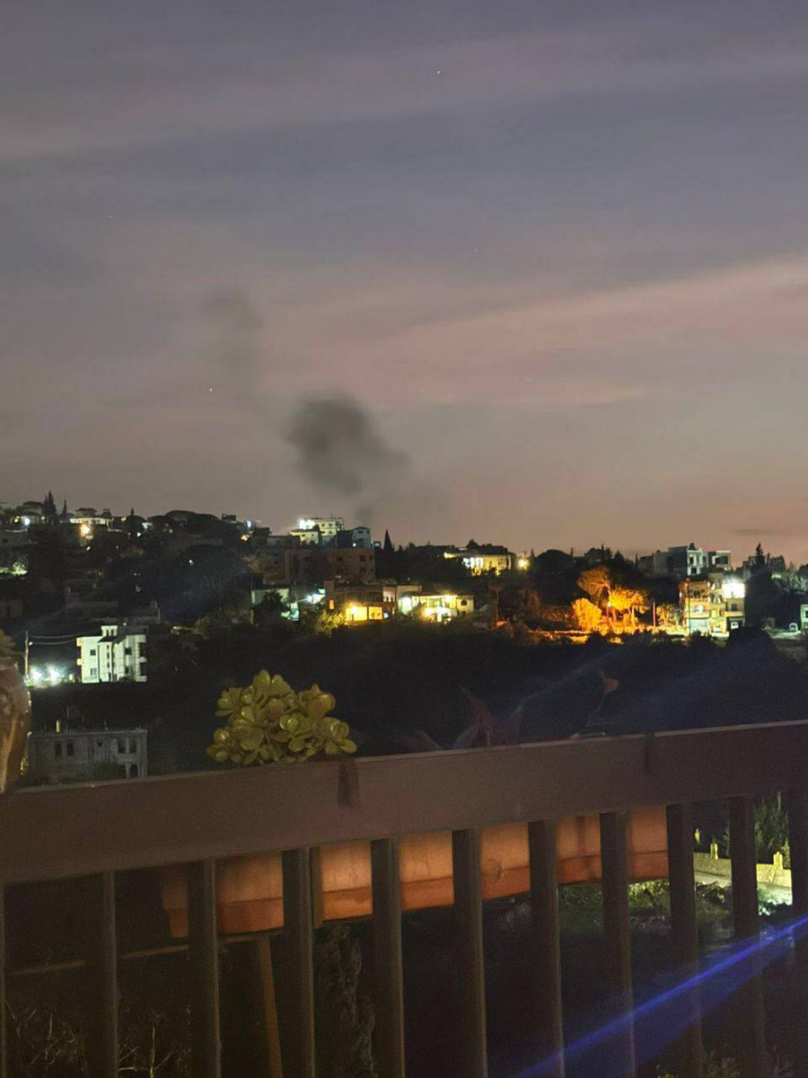 A drone strike targeted the main road between Adshit al-Qusayr and al-Taybeh, near the Health Authority center.