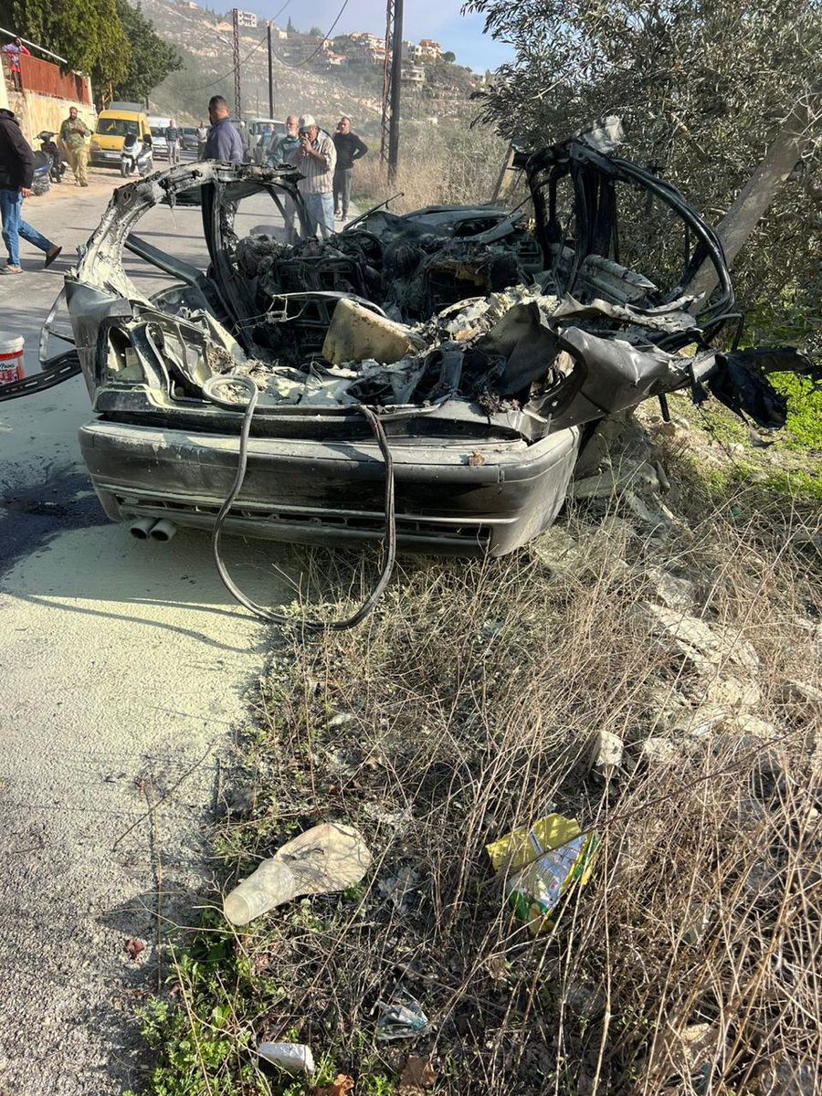 Initial reports indicate that a car was targeted in Quneitra, Sidon district, and that there were three people inside.