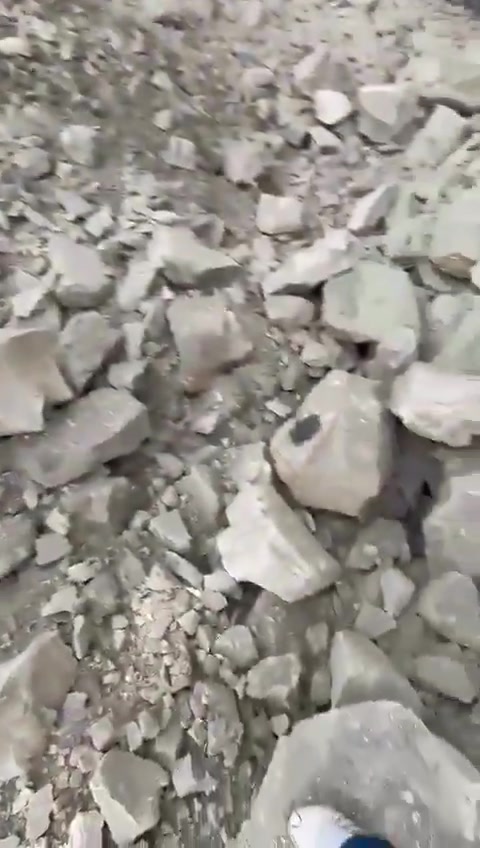 Scenes of widespread destruction in the town of Kafrhatta in southern Lebanon as a result of yesterday's airstrikes