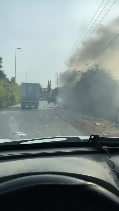 In a second airstrike in Lebanon today, the Israeli army says it targeted a Hezbollah operative in Burj al-Shemali, near the coastal city of Tyre, a short while ago