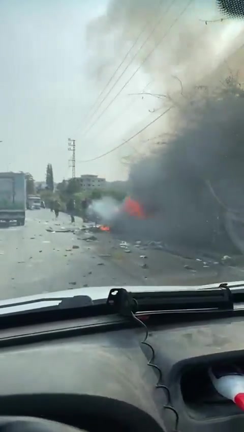 In a second airstrike in Lebanon today, the Israeli army says it targeted a Hezbollah operative in Burj al-Shemali, near the coastal city of Tyre, a short while ago