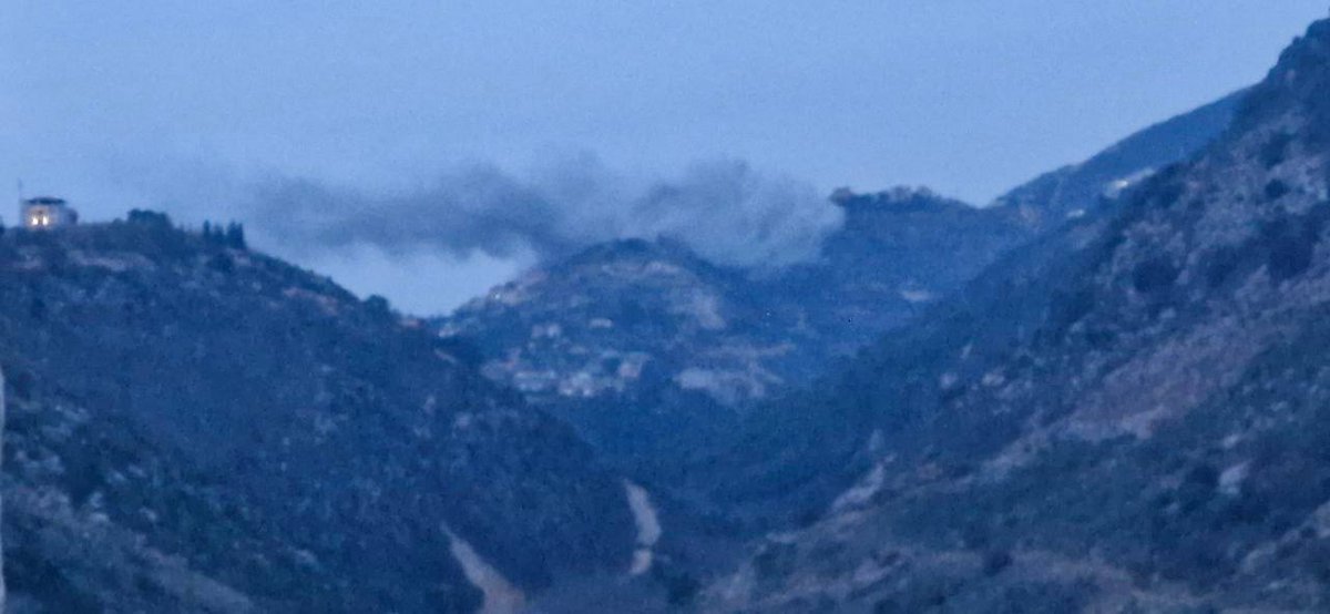 Israeli airstrike on a building in the town of Jarjouh in the Tuffah region