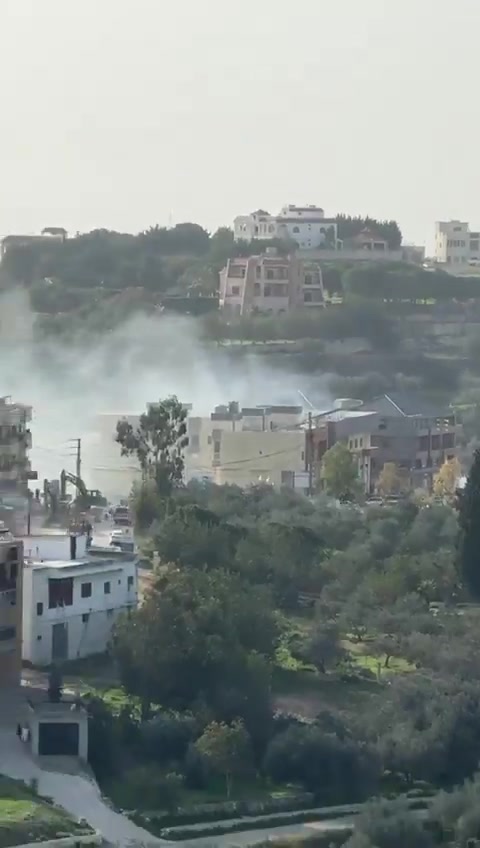 Israeli attack on a car near the gas company between the towns of Maaroub and Barish in southern Lebanon