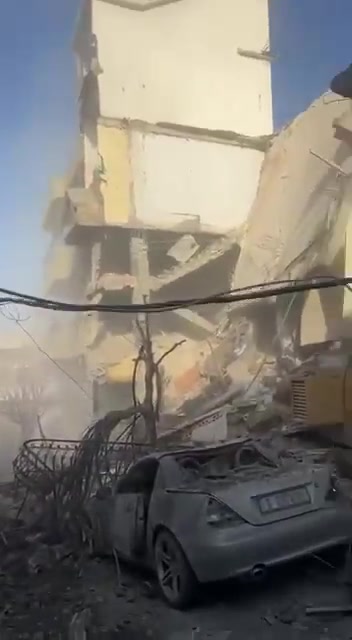 Video shows extensive damage caused by airstrikes on the village of Bazouriyeh in southern Lebanon.