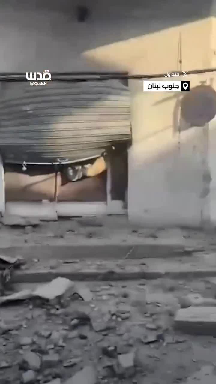 Extensive destruction caused by airstrikes on the village of Bazouriyeh, southern Lebanon