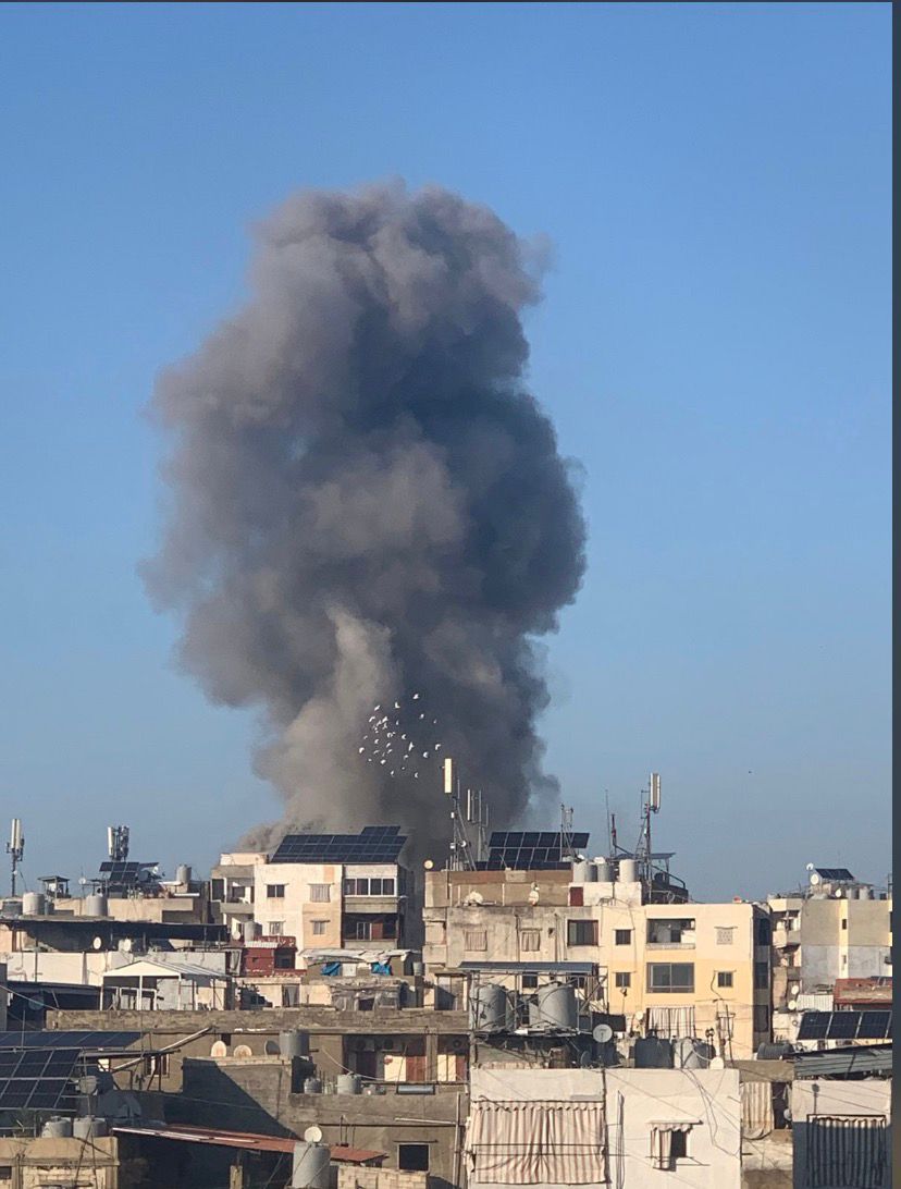 بالصورة - غارة العدوان الإسرائيلي على الضاحية الجنوبية