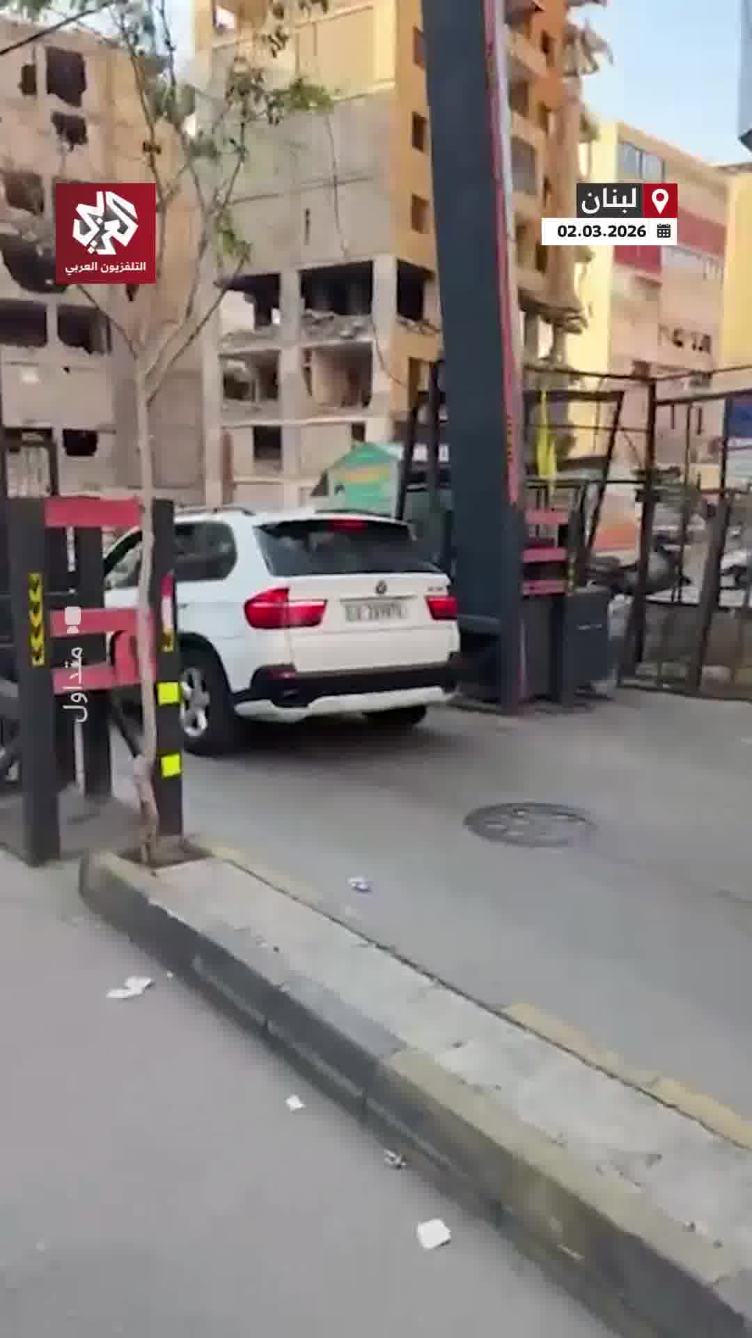 The moment Israeli aircraft launched an airstrike on the southern suburbs of Beirut