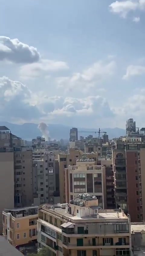 Video: A violent airstrike targets Haret Hreik in Beirut