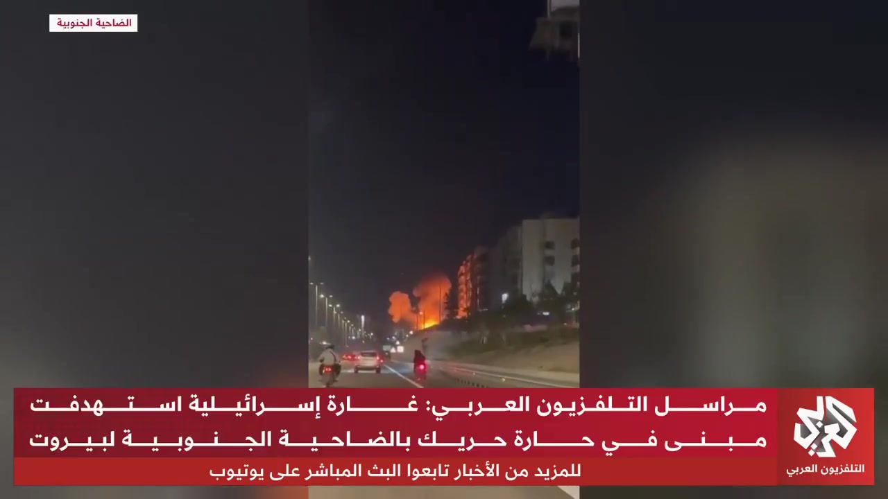 Footage documents the moment an Israeli airstrike targeted a residential apartment in the Beddawi camp 