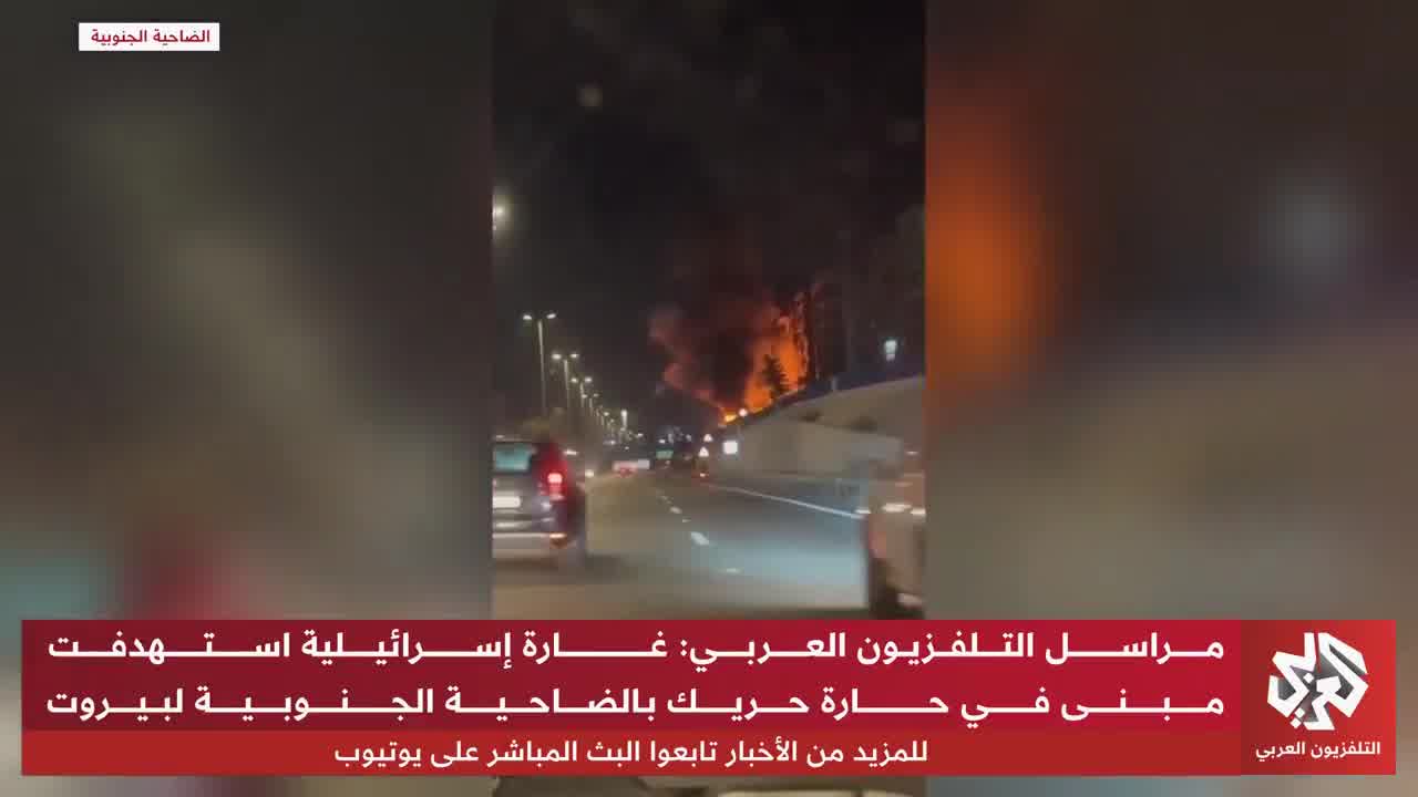 Footage documents the moment an Israeli airstrike targeted a residential apartment in the Beddawi camp 