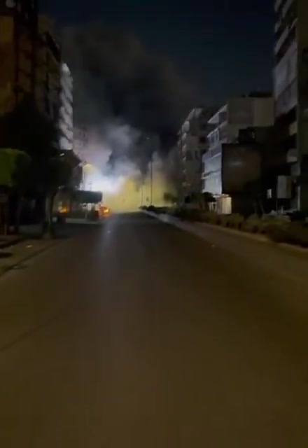 An airstrike followed three drone strikes on the building in Haret Hreik. The building was targeted in the Ghobeiri area opposite Qalqaas.