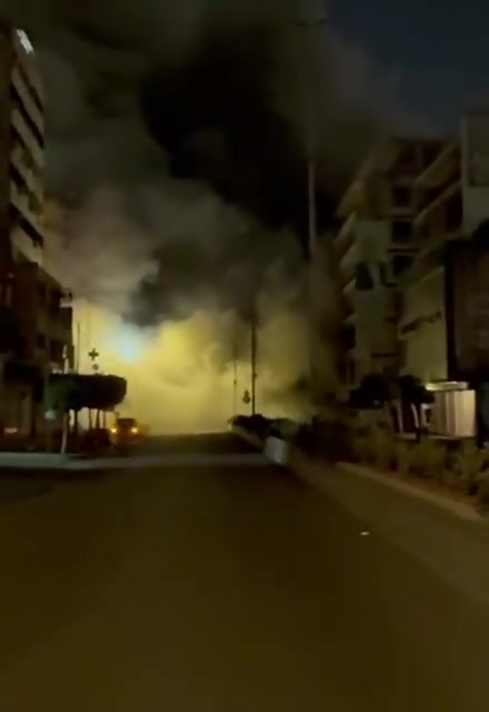 An airstrike followed three drone strikes on the building in Haret Hreik. The building was targeted in the Ghobeiri area opposite Qalqaas.