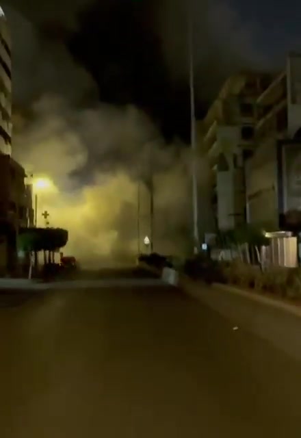 An airstrike followed three drone strikes on the building in Haret Hreik. The building was targeted in the Ghobeiri area opposite Qalqaas.